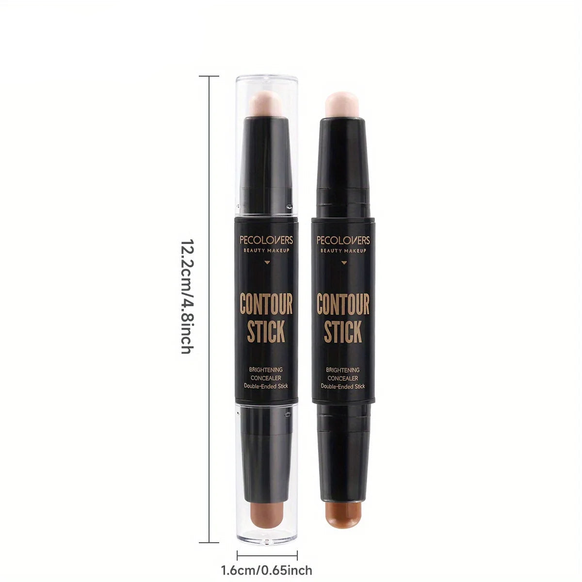 Contouring Stick wiStick Contouring Double Embout – Anti-cernes & Highlighter pour Nez Sculpté et V-Shapeth Double-headed Concealer Highlighter for Three-dimensional Nose Bridge Shadow V Face High Nose Bridge