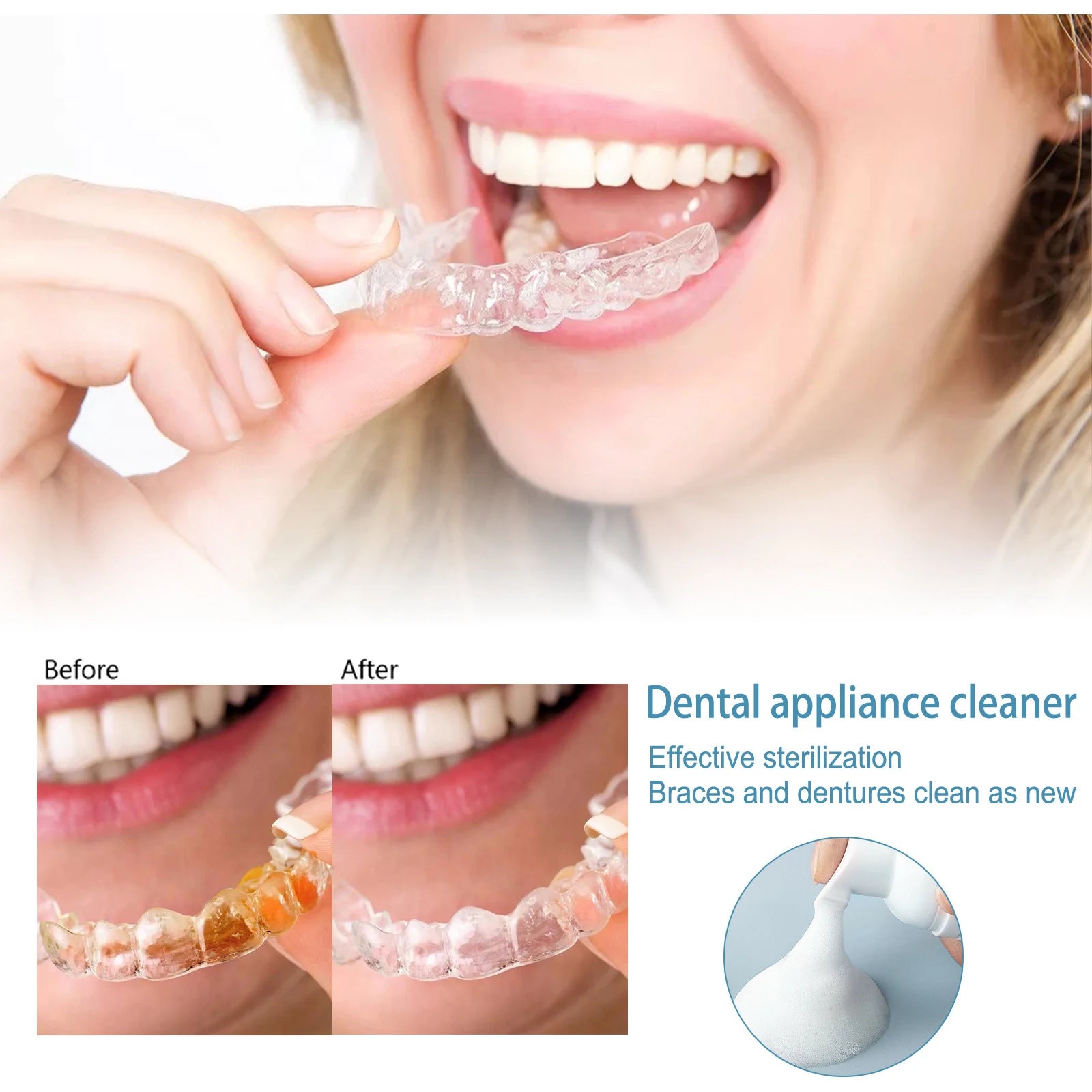 Blanchiment Dentaire Professionnel – Essence Anti-Taches pour Dents, Appareils et Prothèses